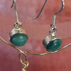 Energy Earrings: Malachite