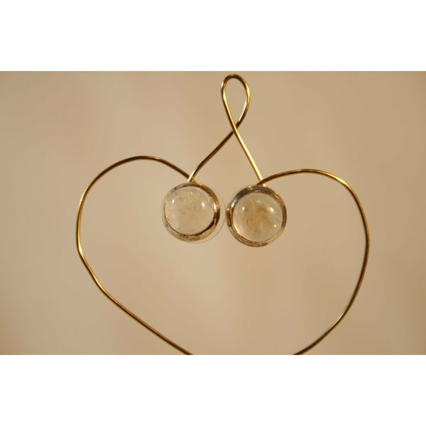 Energy Earrings: Rainbow Moonstone