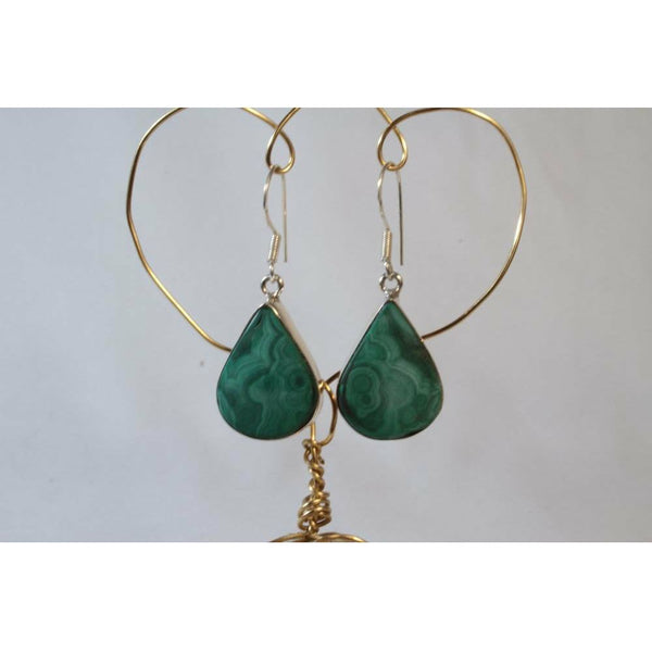 Energy Earrings: Malachite