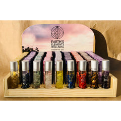 Organic Roll On Essential Oil Blends With Crystals & Gemstones