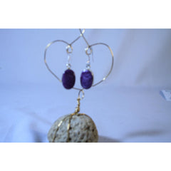 Energy Earrings: Charoite