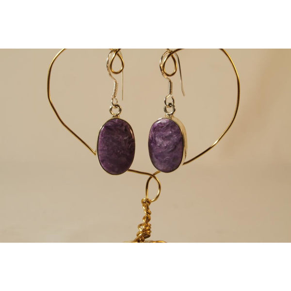 Energy Earrings: Charoite