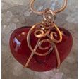 Red Glass Heart Pendant