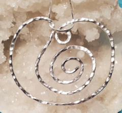 Hammered Silver Aluminum Pendant,  Wire.Silver Aluminum Wire.