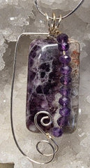 Amethyst Pendant w/ Amethyst Beads