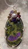 Atlantisite Pendant w/ Pearl and Beads