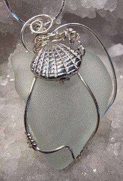 Light Blue Sea Glass Pendant