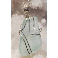 Light Blue Sea Glass Pendant