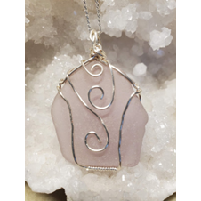 Light Lavender Sea Glass Pendant