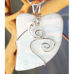 Aragonite Heart Pendant