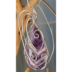 Chevron Amethyst Pendant.