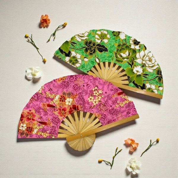 Floral Fabric Fan