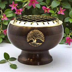 Resin & Cone Incense Bowl Burner (Bronze)