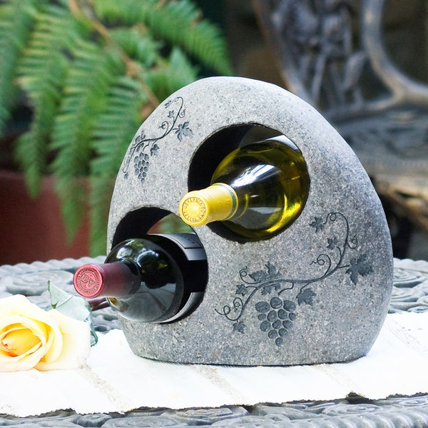Natural Stone Wine Caddy