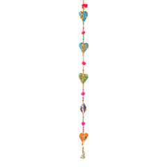 MULTI COLOR STRING OF HEARTS 34" Long
