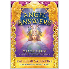 Angel Answers Oracle Cards A 44-Card Deck and Guidebook Radleigh Valentine