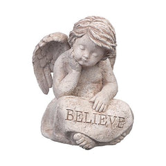 "Believe" Garden Cupid
