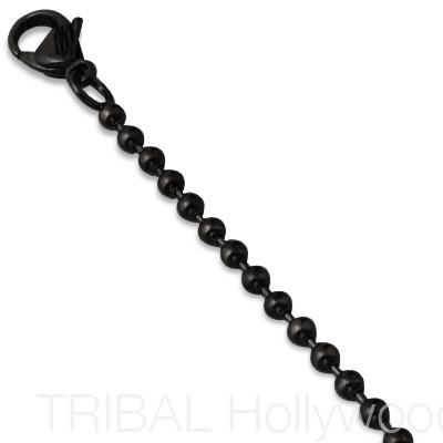 24 Inch Black Steel Ball Chain