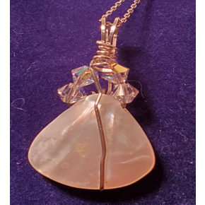 Mother of Pearl Pendant with Crystals