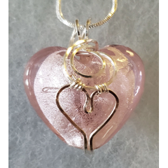 Pink Frosted Glass Pendant